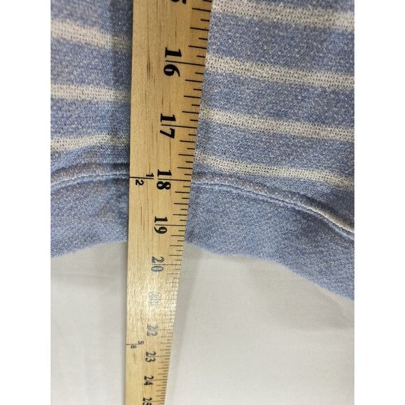 Forever 21 Shirt Womens Small Blue White Striped Pullover Long Sleeve Sweatshirt - Picture 7 of 8